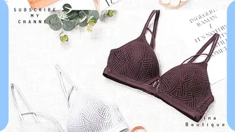 Seamless Erotic Maid Female Underwear || Sexy Lace Bra Lingerie Breathable Wire Free Push Up Bra #4