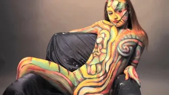 Girl Body Painting Video