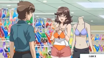 Hentai Anime sex | Lucky guy and cute sister, Try on clothes at the mall