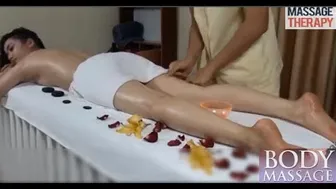 油按摩放松肌肉，中式按摩，小腿按摩, oil massage relax muscles