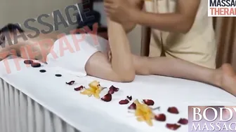 油按摩放松肌肉，中式按摩，小腿按摩, oil massage relax muscles #2