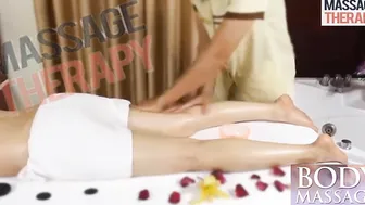 油按摩放松肌肉，中式按摩，小腿按摩, oil massage relax muscles #3