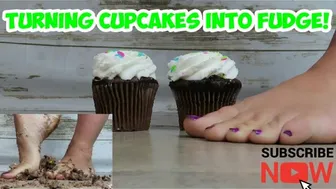 Crushing 2 Big Chocolate Cupcakes into Fudge! Heels & Toe Spreads *Fetish* 18+ POV