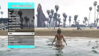 SEXY NUDE GIRLS ON THE BEACH GTA 5 #2