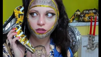 #makeup #tutorial #luxury #versace #versacecouture facepainting glossyeyeshadow bodypainting bodyart