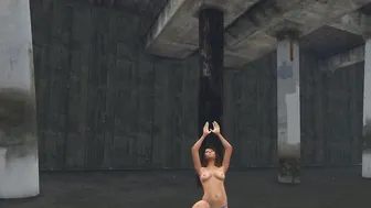 TOPLESS girl do yoga GTA 5 #4