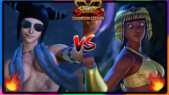 SFV PC Mod | Juri vs Menat swimsuit bikini PC mod????