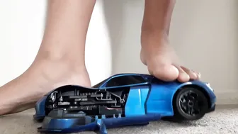 Crushing car bare feet #2