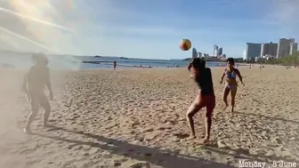 Playing volleyball with sexy asian girls. Pattaya beach, Thailand #2