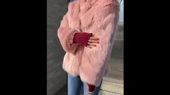 Asian Woman In Very Cozy Fur Coat 2