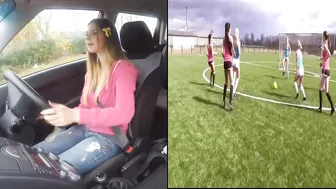 hot girls driving super cars | beautiful girls reaction fast cars | top beautiful girls in football #4