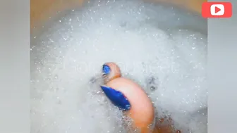 Indian sexy feet Relaxing foot bubble bath for a silky smooth milky white feet and toes #4