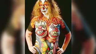 Bouncing Breast Bodypaint Clowns #2