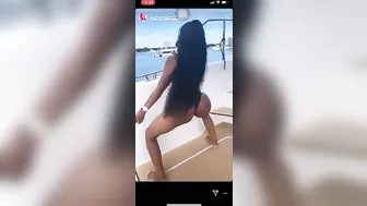 Yungmiami twerking on a yacht #3