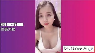 hot busty Asian girl downblouse & show boobs cleavage with singlet |Bigo Live| (2020-7-22) part 383