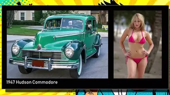 Beautiful Babes in Bikinis and Beautifully Restored cars of the 1940's