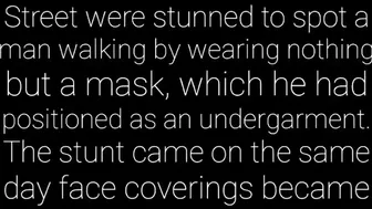 Man turns facemask into G-string for walkabout through downtown London #2