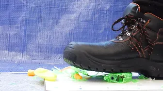 Steel toe boots crush Green toy Water Gun #4