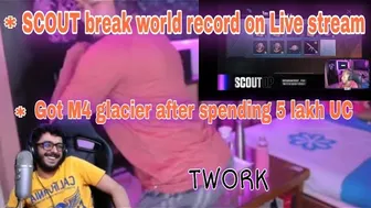 NEW WORLD RECORD BY SCOUT????GOT M4 GLACIER ???? TWERKING ON LIVE STREAM ???? CARRY REACTION ON SCOUT????????