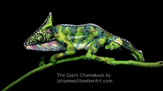 Incrivel pessoas se transformando em animal - Making Of a Bodypainting Illusion - #4