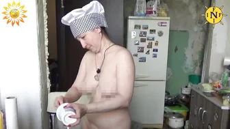 COOKING A CHOCOLATE SPONGE CAKE. Food. Naturist is cooking. Naturist. Nudist. INF. Blogger #2