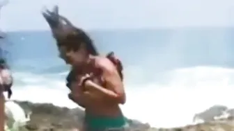 #uncencored #boobs #beach breast malfunction #4