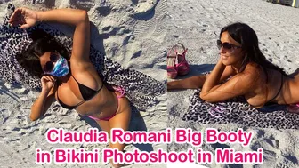 Claudia Romani in tiny black Bikini ????Photoshoot in Miami