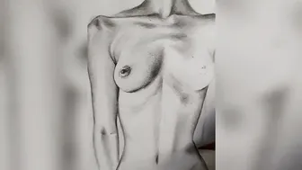 Nude , female , drawing #4