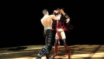 MK9 - Skarlet gives head to Johnny Cage Ryona #4