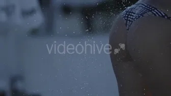 Bikini Girls Pool Shower - Stock Footage from Videohive