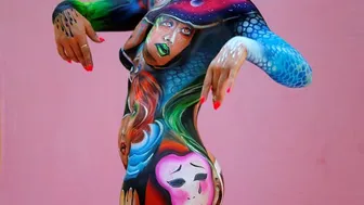 Профессиональный бодиарт на красивых женских телах часть 1/Professional body art on women's bodies