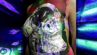 Spettacolo bodypainting fluo - pittura su corpo Joel Giustozzi #2