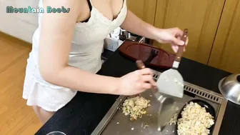 #68 ASMR Cooking Hot Lady How To Make Fried rice super fast! Hot Girl Summer | Mountain Boobs #3