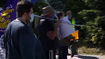 "Blowjob is job!" -- Anti-Liberal sex worker protest @ Main St. W. Fortinos in Hamilton, ON