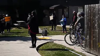 "Blowjob is job!" -- Anti-Liberal sex worker protest @ Main St. W. Fortinos in Hamilton, ON #2