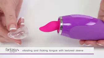 Her Ultimate Pleasure Oral Sex Licking & Sucking Toy w/ G-Spot Vibrator - Pipedream Fantasy for Her