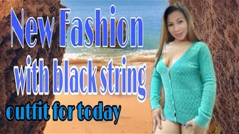 Fashion long sleeve with string panty./Lfashon