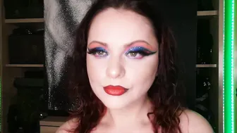 amazing makeup blue and red eyeshadows #2