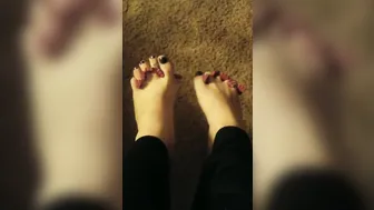 Nailya's Toes Drying, HAPPY FEET BEAT MEAT #4