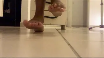 Foot tease and toes wiggle