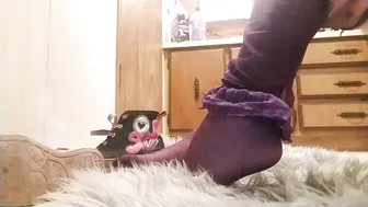 Purple Stockings pull off, Nailya, HAPPY FEET BEAT MEAT #3