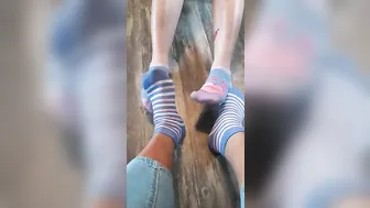 Sexy Feet Play Footsies w/P0 Foot Fetish Cute Socks #2