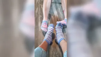 Sexy Feet Play Footsies w/P0 Foot Fetish Cute Socks #3