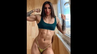 Fitness model Bakhar Nabieva. Amazing quads Bakhar Nabieva. Alien fitness girl Bakhar Nabieva.