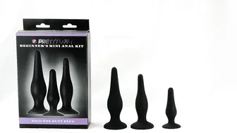 Unboxing Beginner Anal plug kit great first time anal toy kit small size Butt plugs #4