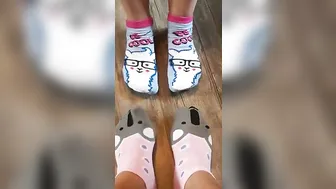 Sexy Socks Llama and Koala Masks on Feet Foot Fetish #2