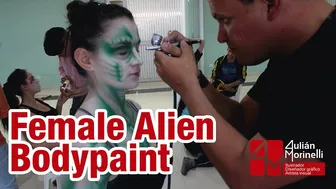 FEMALE ALIEN BODYPAINT