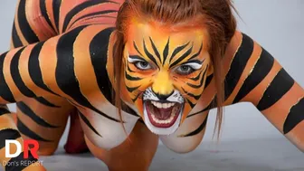 This Tiger Body Painting Art is Amazing!!! [ NEW ] 2022 Viral Video