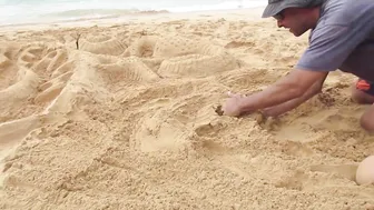 Clothing optional Little Beach Sand art #2