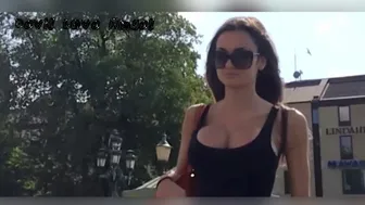 big boobs girl walking & bouncing on the street with singlet (2020-4-30) part 99